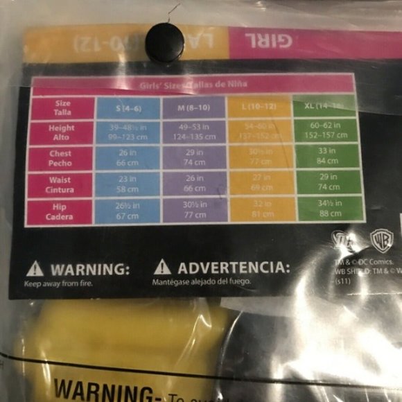 DC Comic Girls' Childs Kids Batgirl 7-Piece Costume set Large 10-12 NWT/NEW - Picture 8 of 12